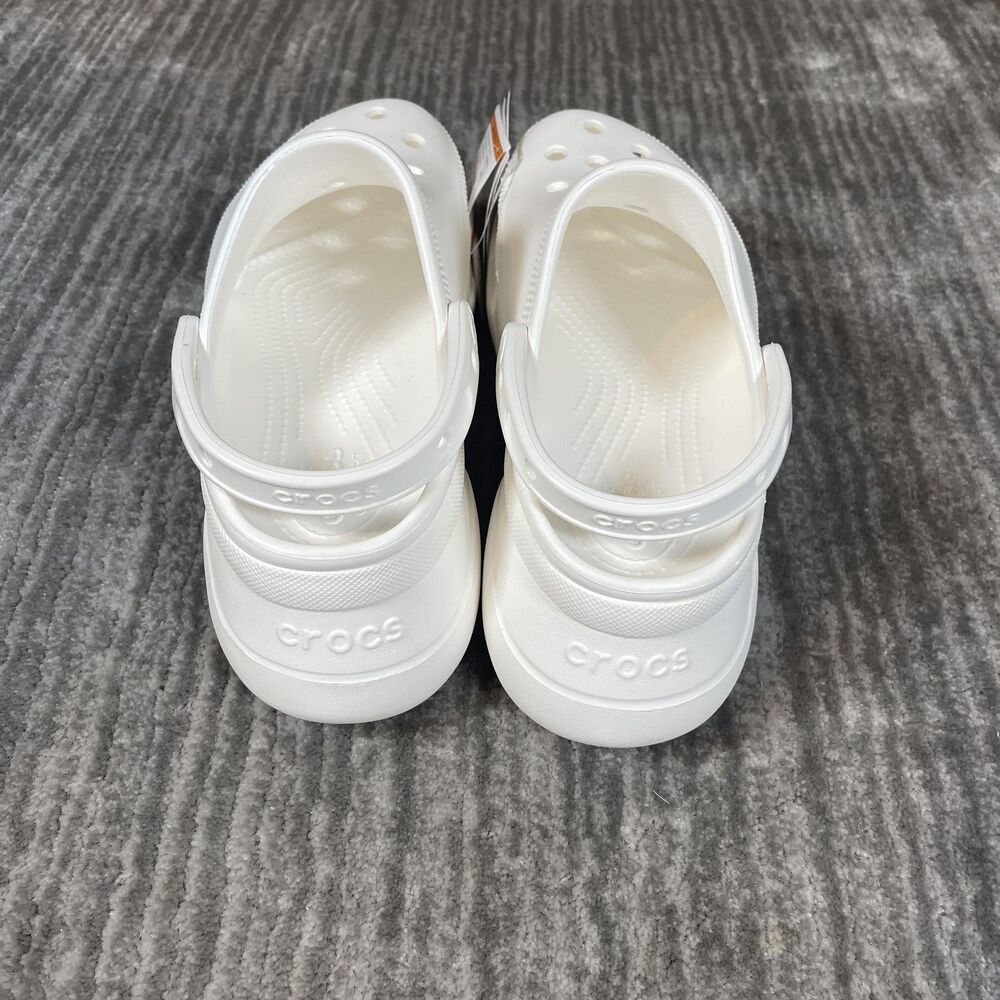 Crocs Classic Bae Clog Shoes Womens 9 White Platform Slip On Comfort Sandals - Picture 2 of 7